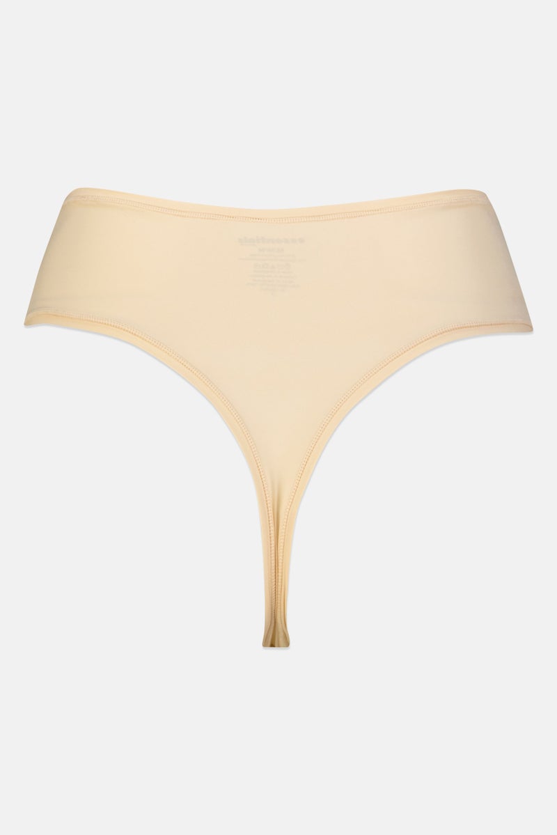 Rene Rofe Essential By Rene Rofe Women 5 Pcs Plain High Waist Thongs, Multicolor - Image 4