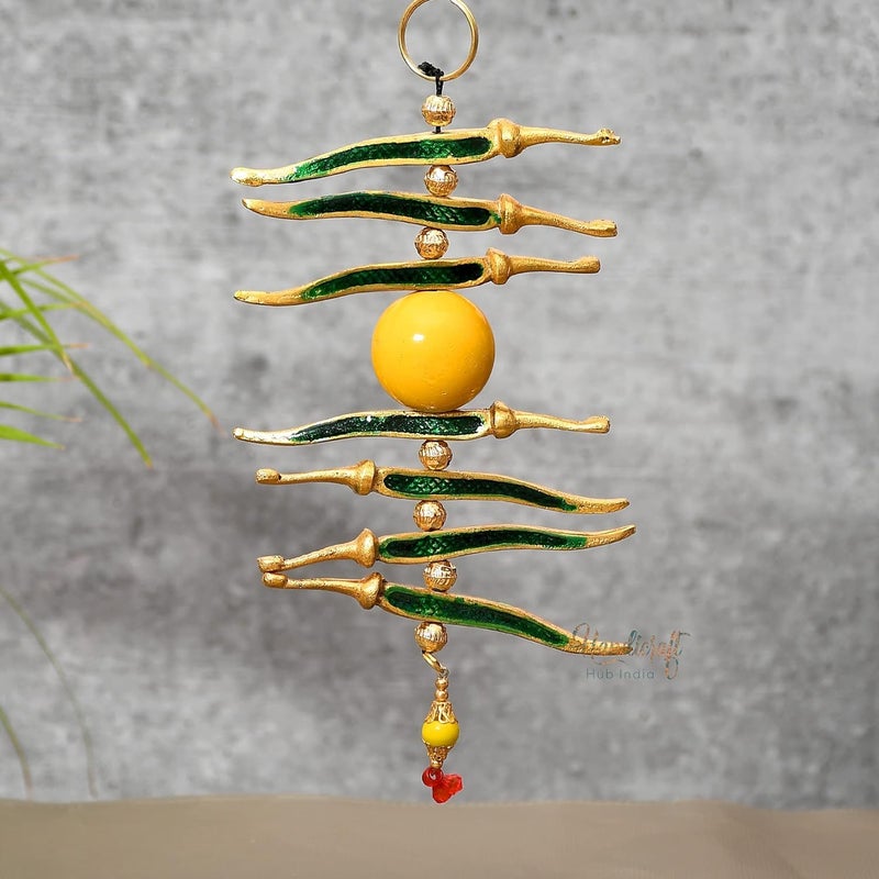 Rolimoli Set of 1 Metal Nimbu Mirchi Nazar Battu Wall Hanging Buri Nazar se Bachav- Evil Eye Protection Suraksha kavach - Image 5