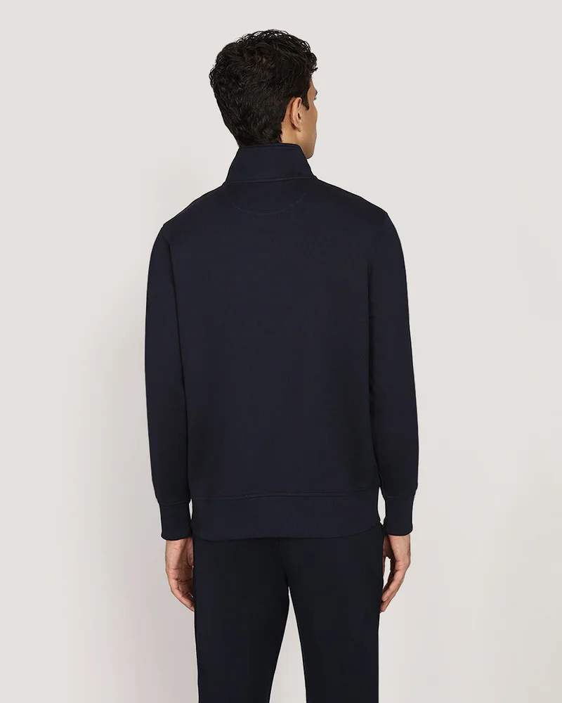 GANT Small Graphic Half Zip Sweat - Navy