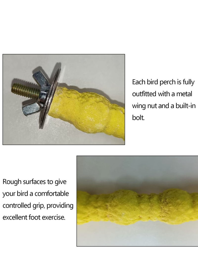 Y&D 5 Pcs Bird Perches Stand, Parrot Perch Stand Pole Wild Grape Stick Paw Grinding Fork Parakeet Climbing Standing Branches for Budgies, Parakeet, Cockatiels(Random Color)  - Image 3