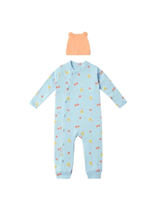 Nautinati Infant Pure Cotton Bodysuit |Age 0-2 Years Blue - Image 1