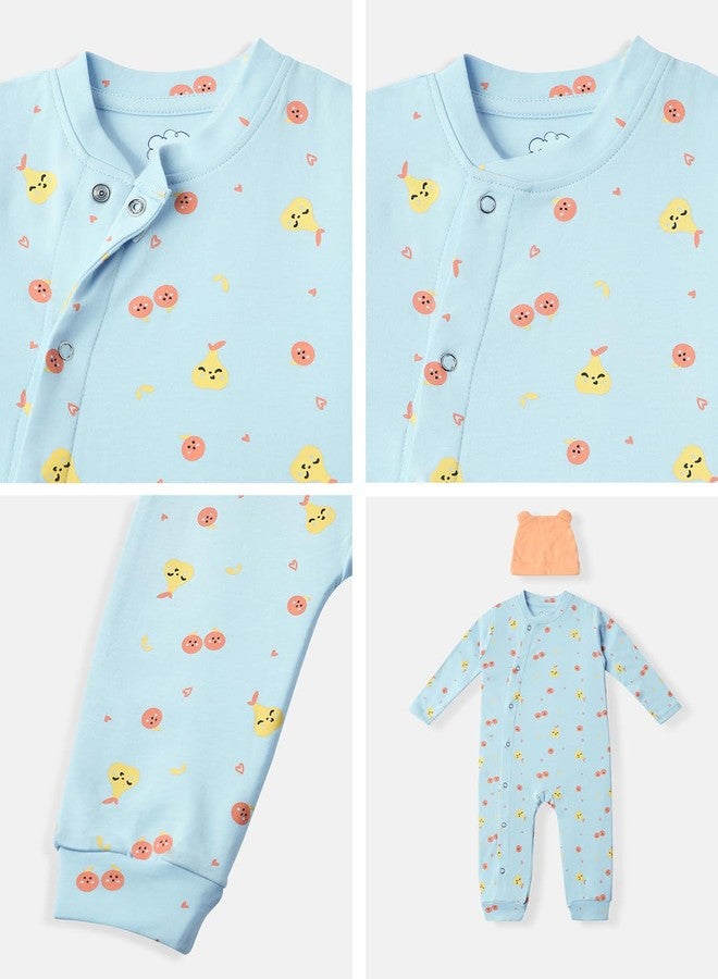 Nautinati Infant Pure Cotton Bodysuit |Age 0-2 Years Blue - Image 5