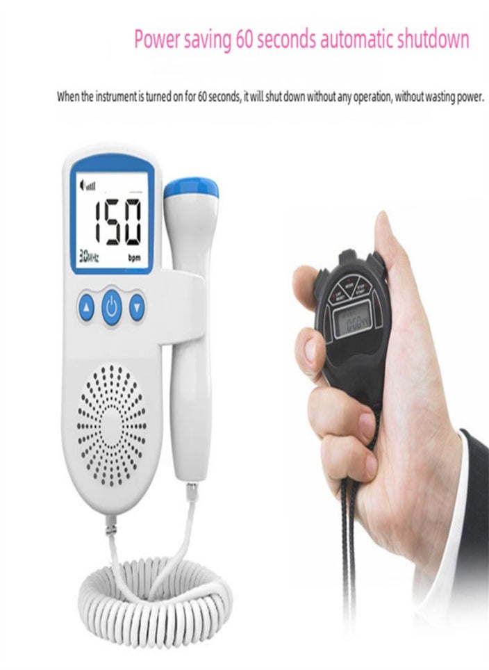 Generic - Doppler Fetal Rate Monitor Baby Fetal Sound Heart Detector Lcd Display（blue ） - Image 1