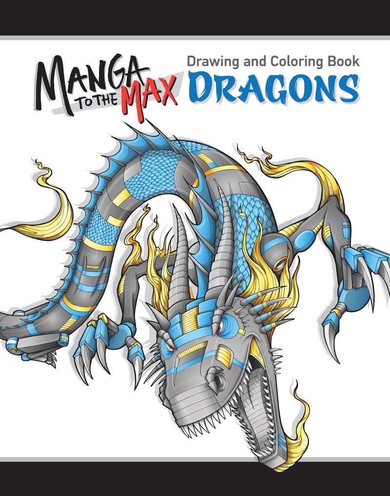 DRAGONS - Drawing & Coloring Book