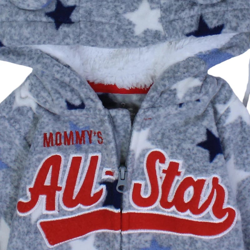 بذلة أولاد برأس بلا قدمين – رمادي بطبعة - Image 3