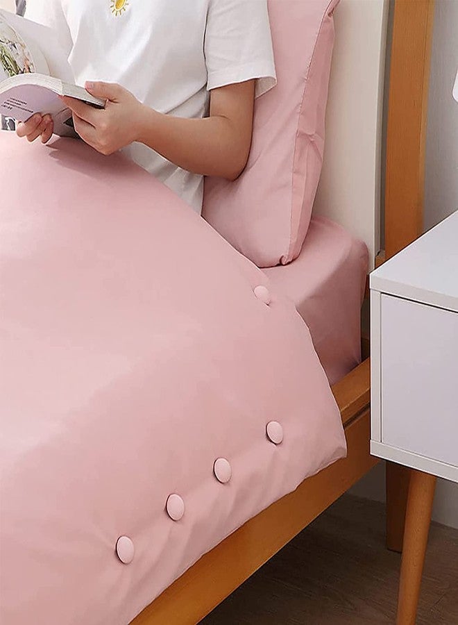 DORMICO Clips Mushroom Duvet Cover Pins Cotton Quilt Fixer Duvet Fasteners (Pink, Pack of 16) - Image 2