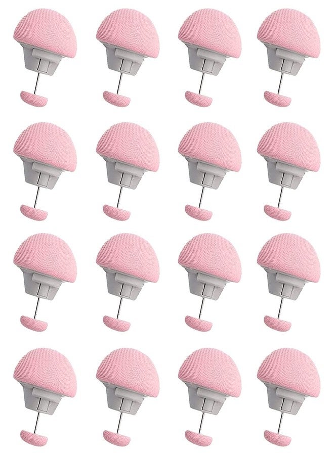 DORMICO Clips Mushroom Duvet Cover Pins Cotton Quilt Fixer Duvet Fasteners (Pink, Pack of 16) - Image 1