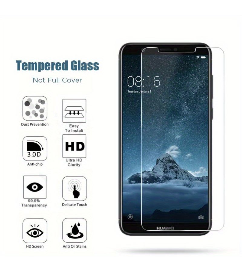 2pcs Screen Protector Tempered Glass Film For Huawei P Smart 2019 P20 Lite Pro P30 Lite P40 Lite P40 Lite 5G Mate 20 Lite Mate 20 P Smart 2021 Z Nova 5t Y6 2019 Y7 2019 P40 Lite E - Image 3