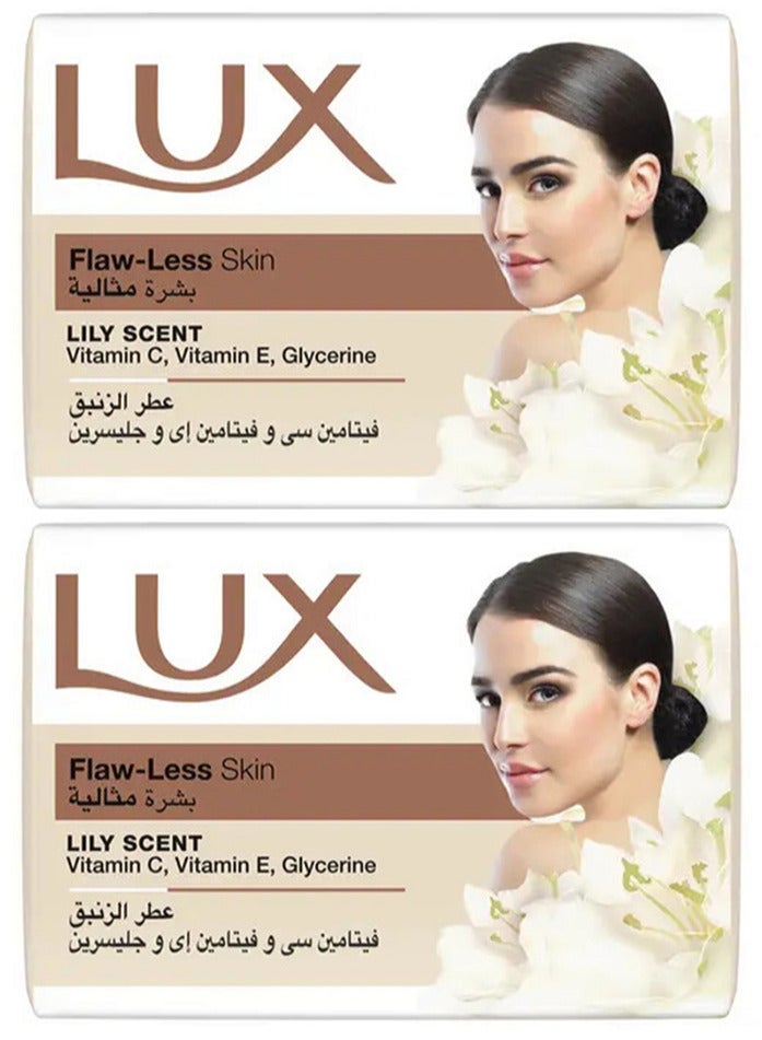 لوكس قطعتين لوكس صابون الاستحمام بعطر الزنبق 165 جم  - Image 1