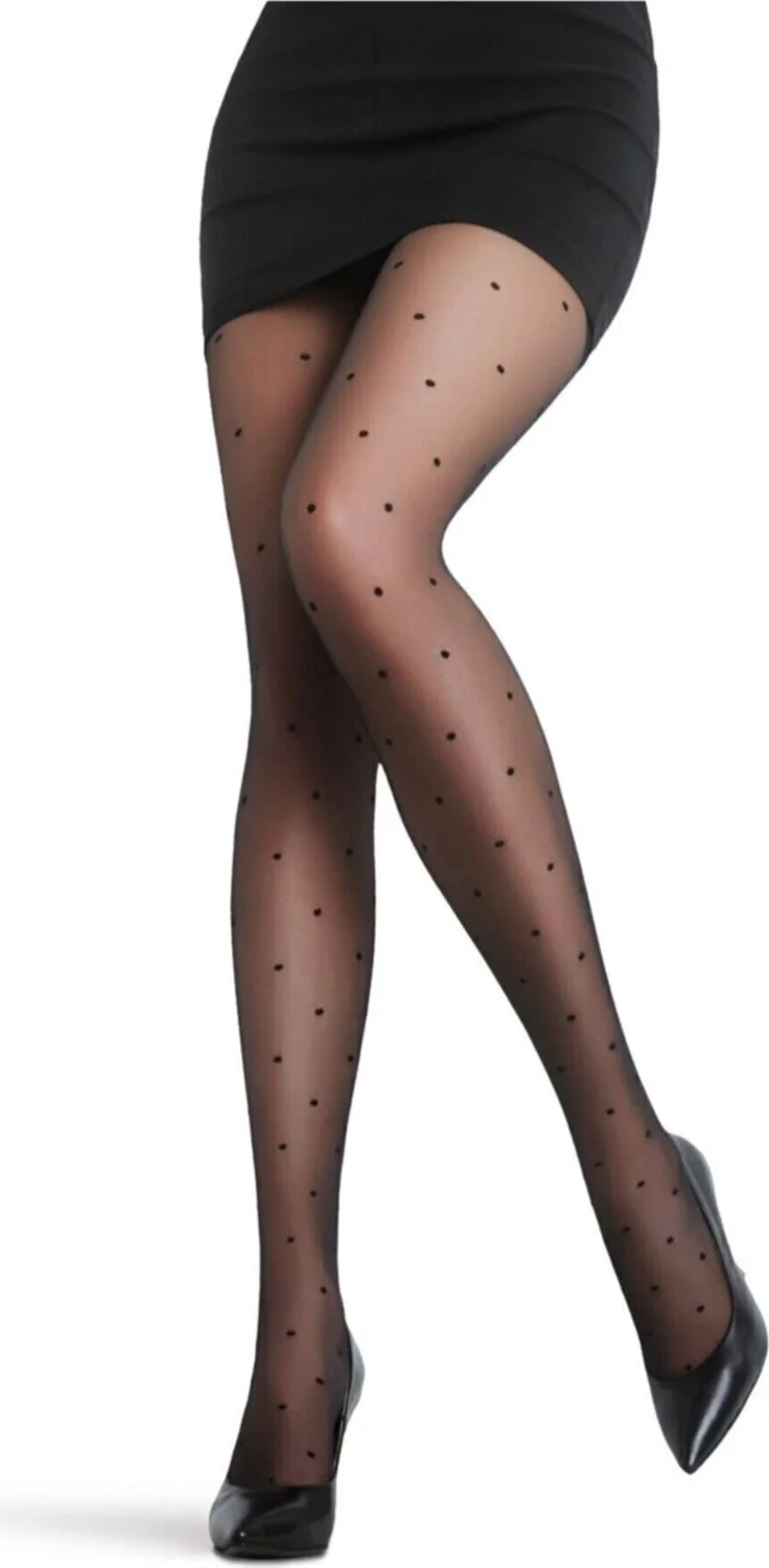 Hepsine Rakip Competing All Women's Polka Dot Style Pantyhose Patterned 15DEN Aesthetic Penti