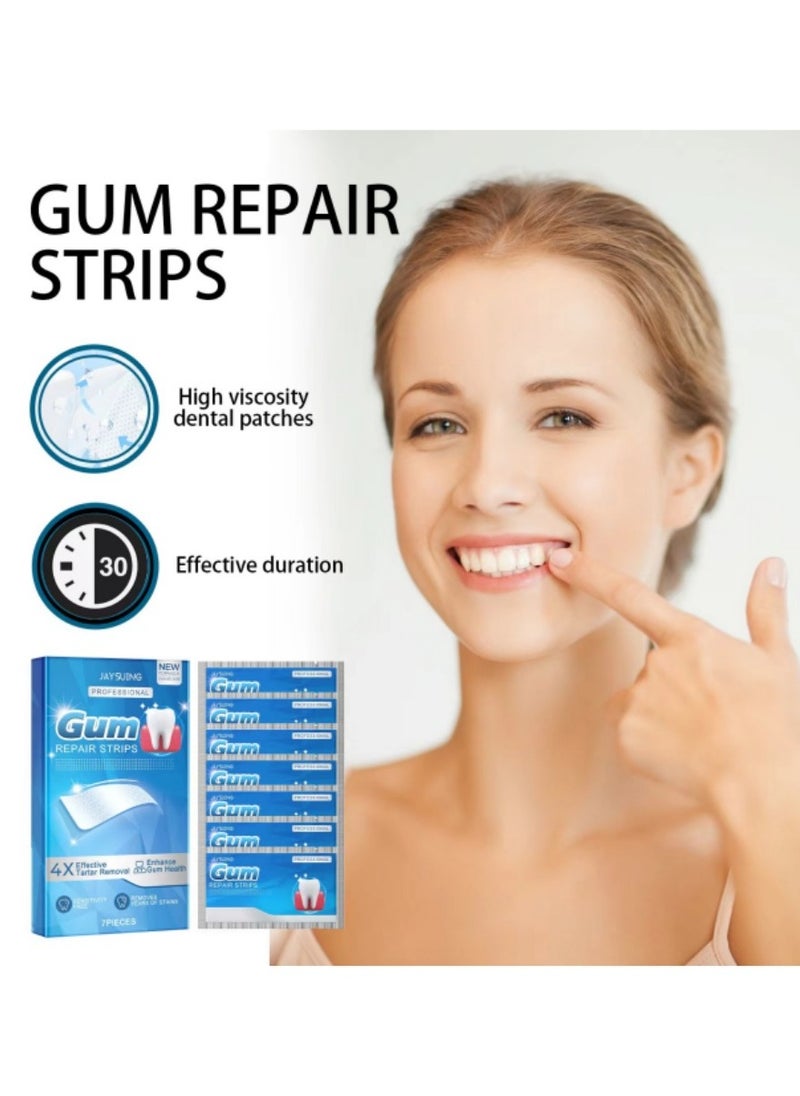 Jay Suing - JAY SUING 7 PCS Effective Natural Bright White Tooth Whitening Strips: Reduced Sensitivity, Removes Coffee/Soda/Tea Stains - Image 1