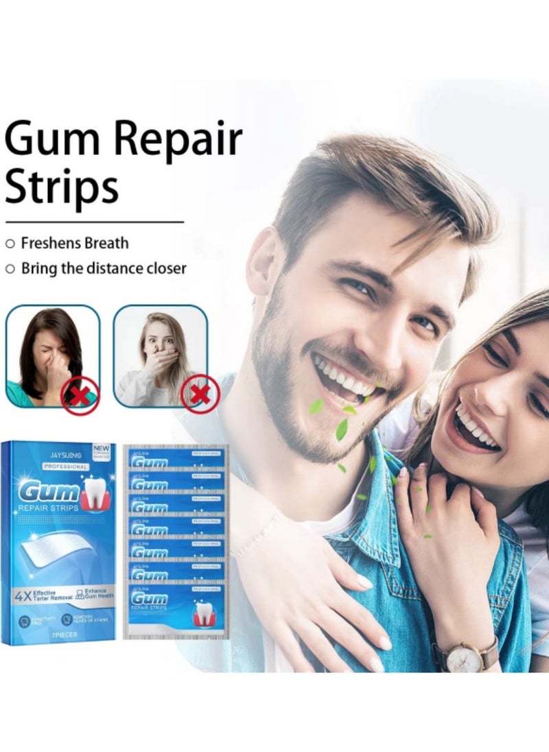 Jay Suing - JAY SUING 7 PCS Effective Natural Bright White Tooth Whitening Strips: Reduced Sensitivity, Removes Coffee/Soda/Tea Stains - Image 1