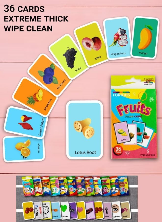 SARAOONT 432pcs Flashcards for Toddlers - Fun Learning and Educational Kids Cards 12 Sets, 864 Pictures - Image 4