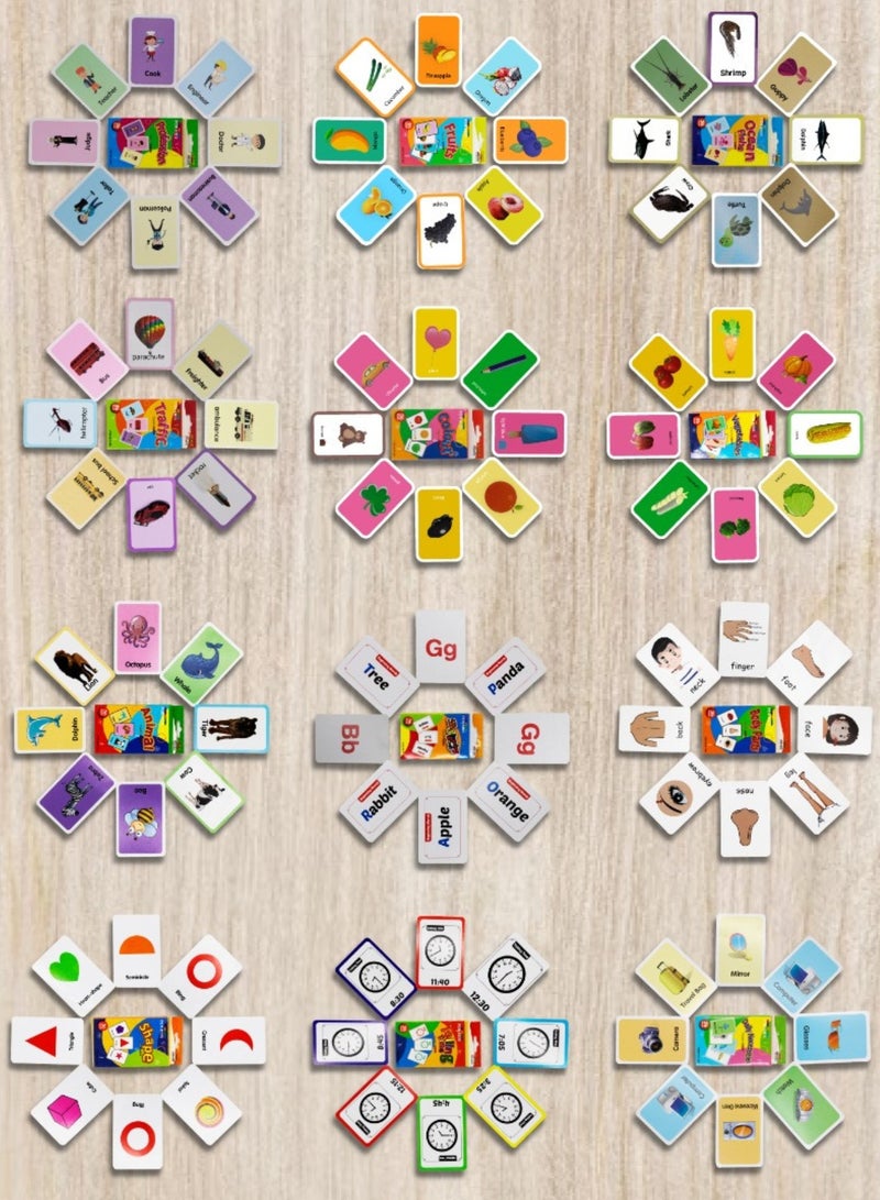 SARAOONT 432pcs Flashcards for Toddlers - Fun Learning and Educational Kids Cards 12 Sets, 864 Pictures - Image 5