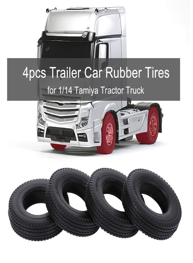 GoolRC 4pcs Trailer Car Rubber Tires for 1/14 Tamiya Tractor Truck RC Climber Trailer - Image 2