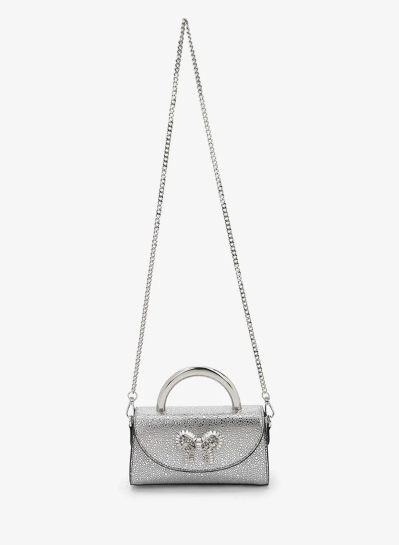 سيليست Diamante Embellished Crossbody Bag With Button Closure Ramadan Collections