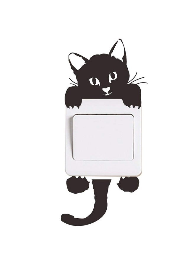 Decaltor Cat Wall Stickers Light Switch Decor Decals Art Mural Baby Nursery Room - Image 1