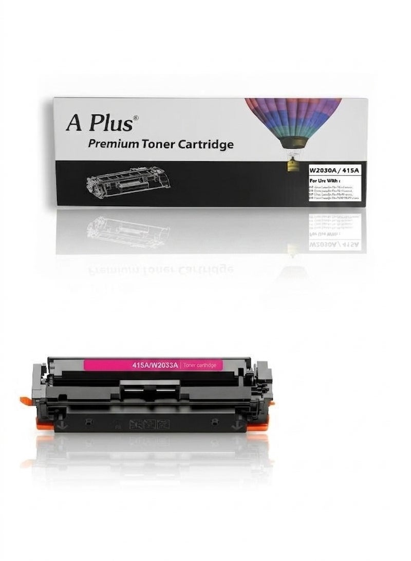 ابلس خرطوشة حبر تونر ماجنتا عالية الإنتاجية APlus 415A W2033A لطابعات HP LaserJet M454dw M454dn MFP M479fdw - Image 1