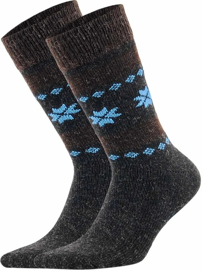 Aytuğ Men's Alpaca Wool Winter Socks 2 PACK SOCKS-3097 G/a