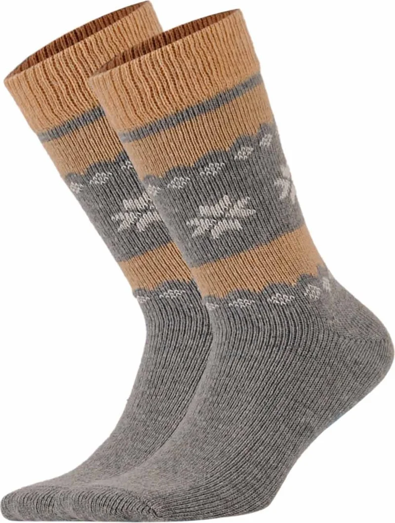 Aytuğ Men's Alpaca Wool Winter Socks 2 PACK SOCKS-3097 G/a