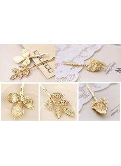 Yueton 3 Pairs Athena Olive Branch Leaves Barrettes Bobby Pin Hair Clips Bride Headwear Edge Clip Clamps (1+3+5 Leaves)  - Image 1