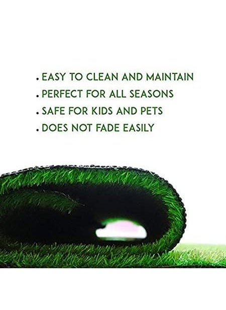 Generic GO Green 25MM High Density Artificial Grass for Balcony Lawn Garden Terrace Doormat Runner 2 X 6 FEET  - Image 5