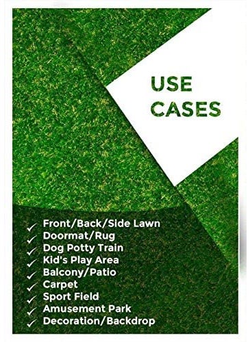 Generic GO Green 25MM High Density Artificial Grass for Balcony Lawn Garden Terrace Doormat Runner 2 X 6 FEET  - Image 4