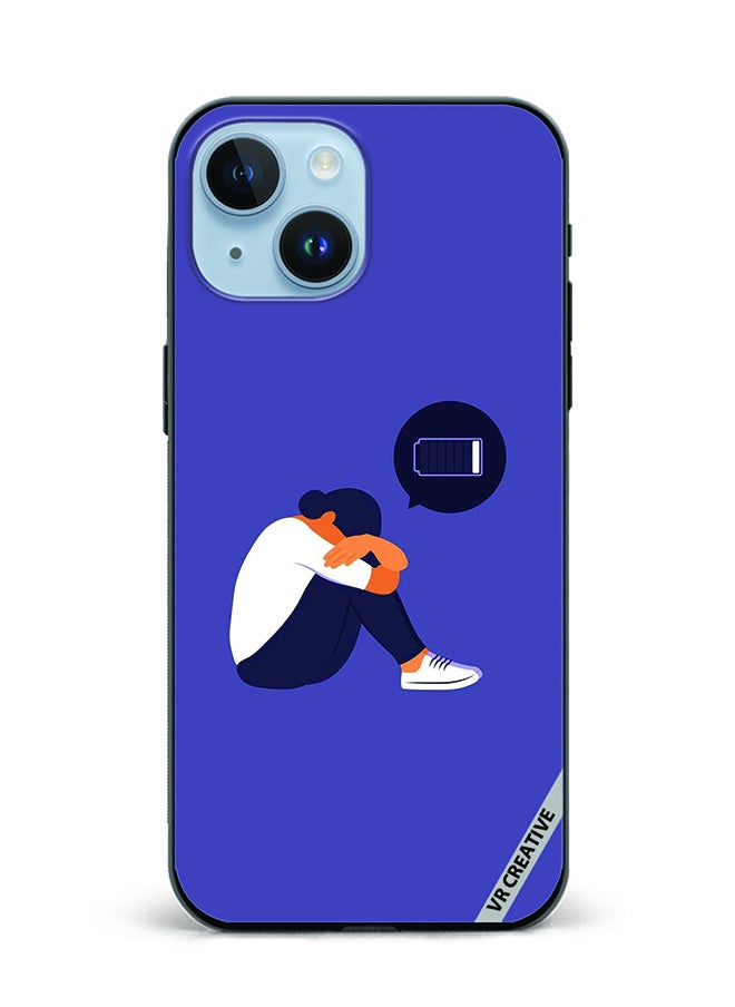 VR CREATIVE - Protective Case Cover For Apple iPhone 15 Plus Battery Low Design Multicolour - Image 1