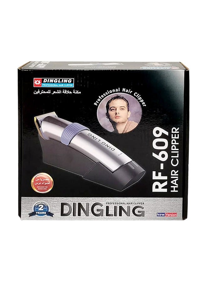 دينجلينج ماكينة حلاقة الشعر الاحترافية DINGLING RF-609، قابلة لإعادة الشحن، ماكينة تشذيب شعر الرجال، لاسلكية، ماكينة تشذيب اللحية، طول قص قابل للتعديل، مزودة بحامل شحن وفرشاة تنظيف ومشط، للاستخدام المنزلي أو في صالونات الحلاقة. - Image 3