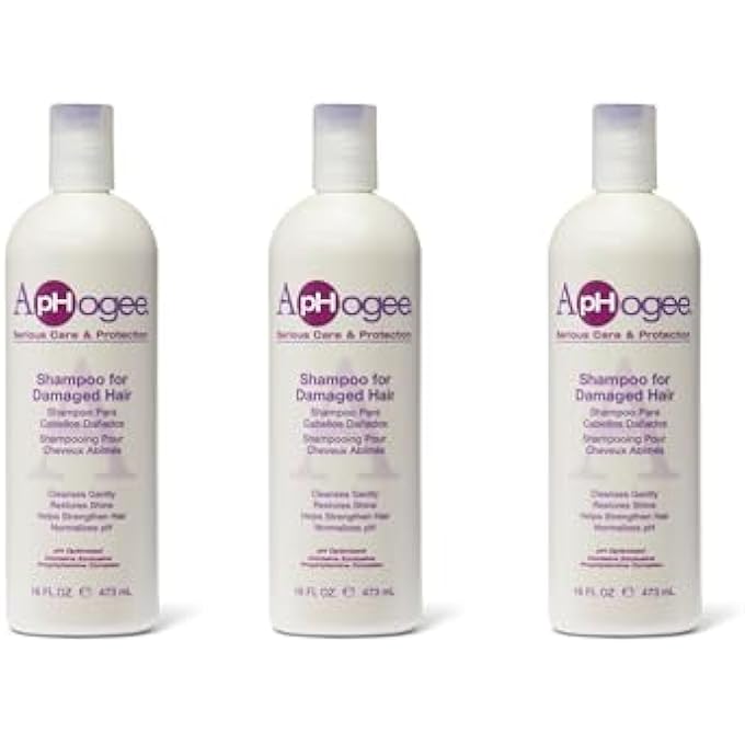 ApHogee SHAMPOO FOR DAMAGED HAIR, 16 OZ (PACK OF 3)3 - Image 1