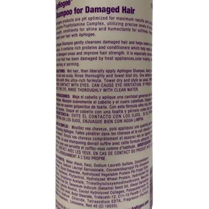ApHogee SHAMPOO FOR DAMAGED HAIR, 16 OZ (PACK OF 3)3 - Image 3