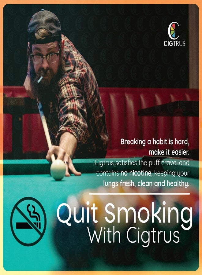 Cigtrus Quit Smoking Aid – Natural Smokeless Inhaler – Non-Electric, Nicotine-Free & Travel-Safe – 6-Piece Grapefruit & Lemon Lime - Image 5