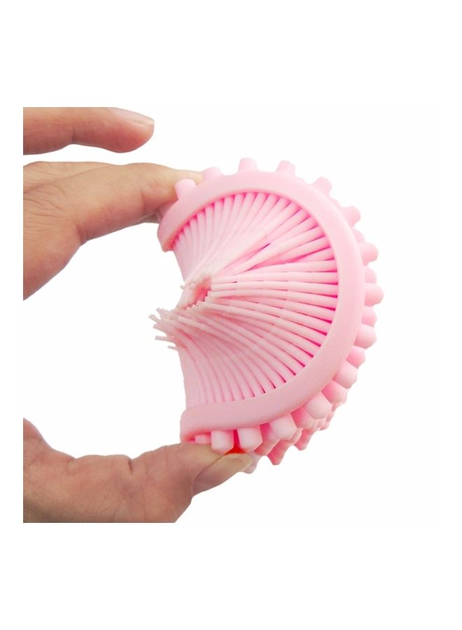 NIBEMINENT 2 PCS Silicone Scalp Shower Soft Baby Bath Brush Pink 13 x 10 8centimeter - Image 4