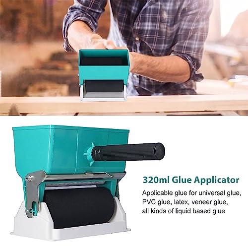Serplex® 6 Inch Glue Applicator Roller 320ml Portable Manual Liquid Glue Saving Applicator Roller Portable Hand-Powered Woodworking Tool for Carpenter Woodworking DIY Coating - Image 2
