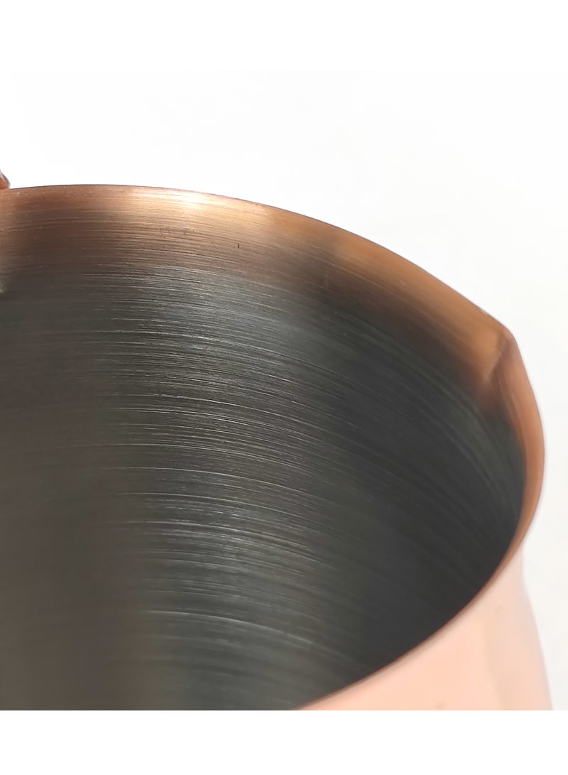 HTH Set of 3 Stainless Steel Classic Turkish Coffee Pots Wood Long Handle Coffee Warmer Milk Pot - Image 5