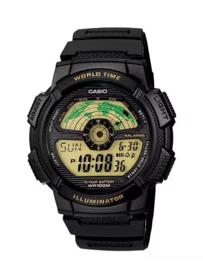 CASIO Men's Resin Digital Watch AE-1100W-1B - 43.7 mm