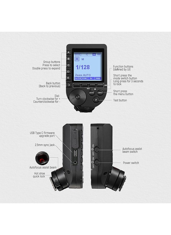 Neewer - NEEWER Upgraded QPRO-N TTL Wireless Flash Trigger Compatible with Nikon 1/8000s HSS Large Screen Slanted Design 5 Group 9 Customizable Functions for Q4 Q3 Z2 Z1 Z760 NW760 S101-300W PRO/400W PRO  (NOT compatible with D810) - Image 1