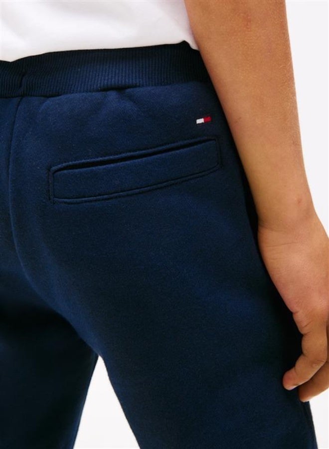 تومي هيلفيغر بنطال جري بشعار من القطن للأولاد، أزرق - Image 5