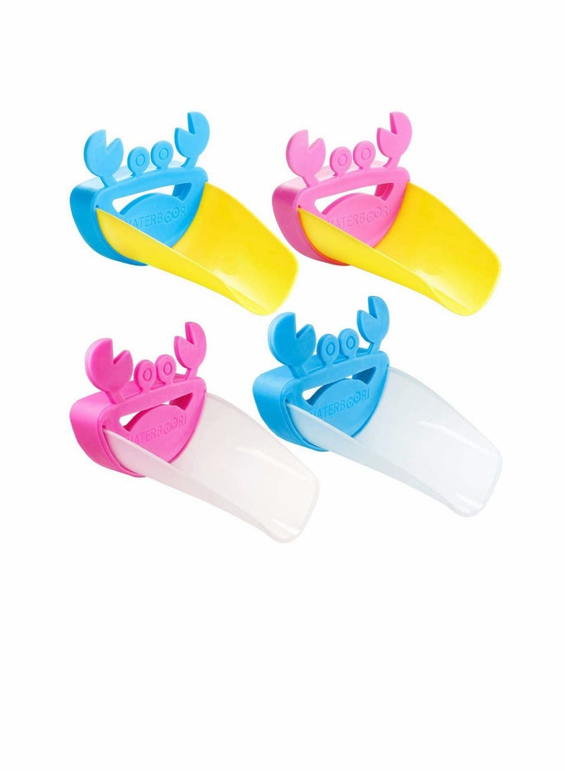 KASTWAVE Faucet Extender for Kids & Toddlers 4 Pack - Sink Handle Extender with Leaf Shape Design for Kitchen Bathroom Sink Extension, Tap Faucet Extender for Kids Hand Washing Guide - Image 1