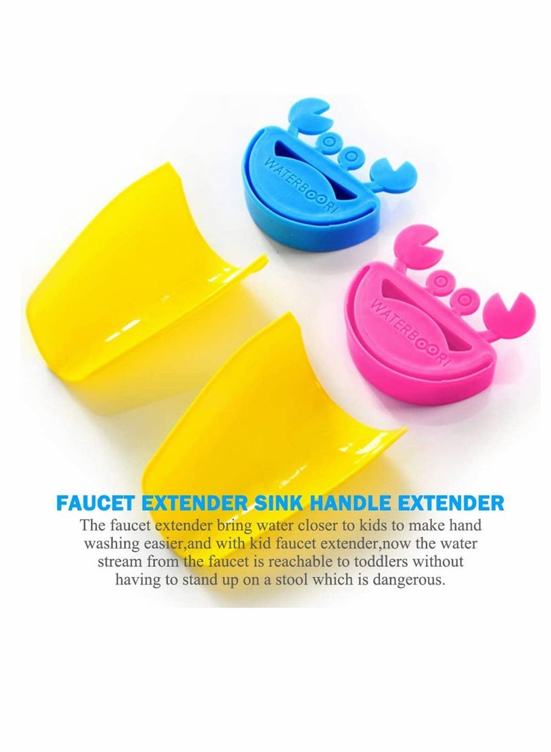 KASTWAVE Faucet Extender for Kids & Toddlers 4 Pack - Sink Handle Extender with Leaf Shape Design for Kitchen Bathroom Sink Extension, Tap Faucet Extender for Kids Hand Washing Guide - Image 5