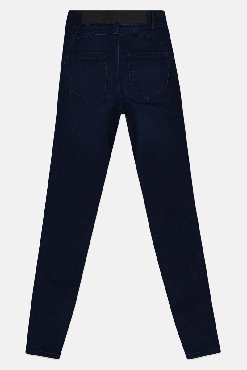 ONLY Women Skinny Fit Solid Stretchable Straight Jeans, Navy Blue - Image 3