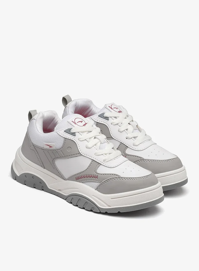Asian  Stylish White and Grey Sneakers for Women and Girls for Women | Best Price UAE