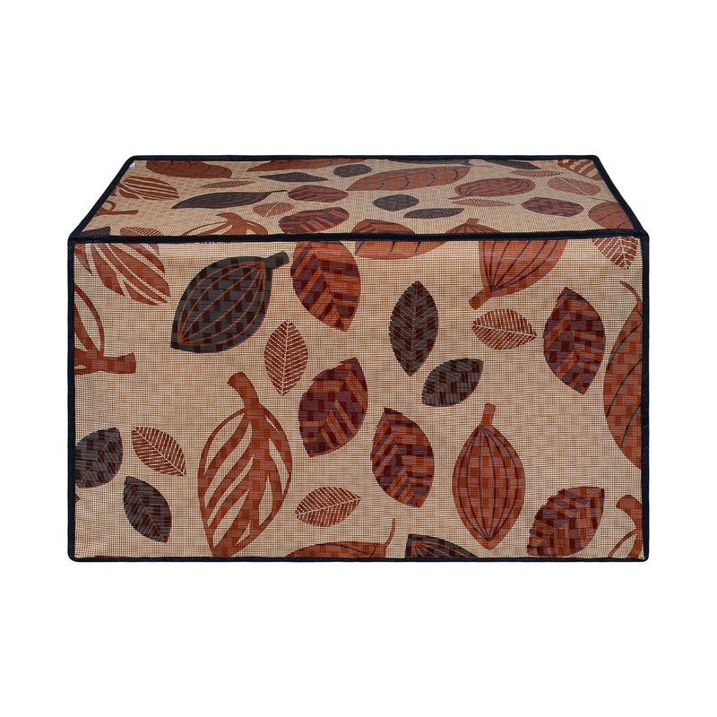 Glassiano Glassiano Leaves Printed Microwave Oven Cover for Samsung 23 Litre Solo Microwave Oven MS23F301TAKTL Black - Image 5
