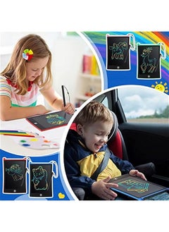 Arabest Set of 4 LCD Writing Tablets for Kids - 8.5 Inch Doodle Drawing Board Toddler Toys - Electronic Erasable Colorful Screen Pad in Dark Blue, Pink, Red, and Green  - Image 3
