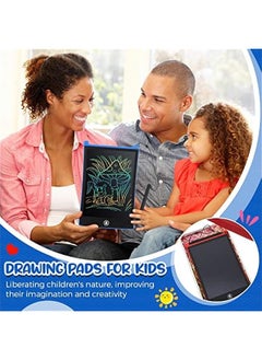 Arabest Set of 4 LCD Writing Tablets for Kids - 8.5 Inch Doodle Drawing Board Toddler Toys - Electronic Erasable Colorful Screen Pad in Dark Blue, Pink, Red, and Green  - Image 5