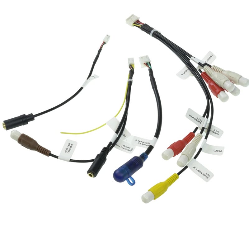 Xtenzi 4PCS Set XT91920 RCA Cord Assembly Harness Car Audio Video Compatible with Pioneer DMH160BT, DMH1700NEX, DMH1770NEX, DMHW2700NEX, DMHW2770NEX. - Image 1