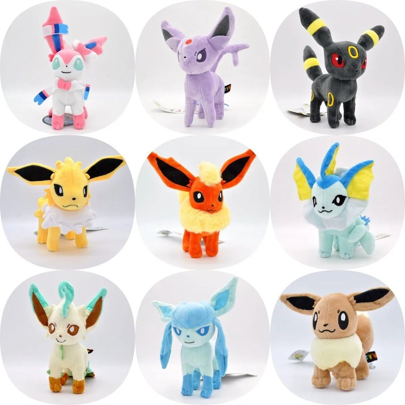 Y&D XR Top Quality Animal Plush Kawaii Eevee Cartoon Plush Toys Collection Stuffed Animal Toy for Kids Gifts - Image 3