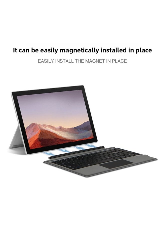 Generic - For SurfacePro8 Bluetooth Keyboard Microsoft Surface Pro4/5/6 7 Magnetic Keyboard Set GO3-Color:Dark Gray-Product Type:Surface Pro34567 Universal - Image 1