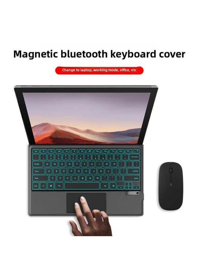 Generic - For SurfacePro8 Bluetooth Keyboard Microsoft Surface Pro4/5/6 7 Magnetic Keyboard Set GO3-Color:Dark Gray-Product Type:Surface Pro34567 Universal - Image 1