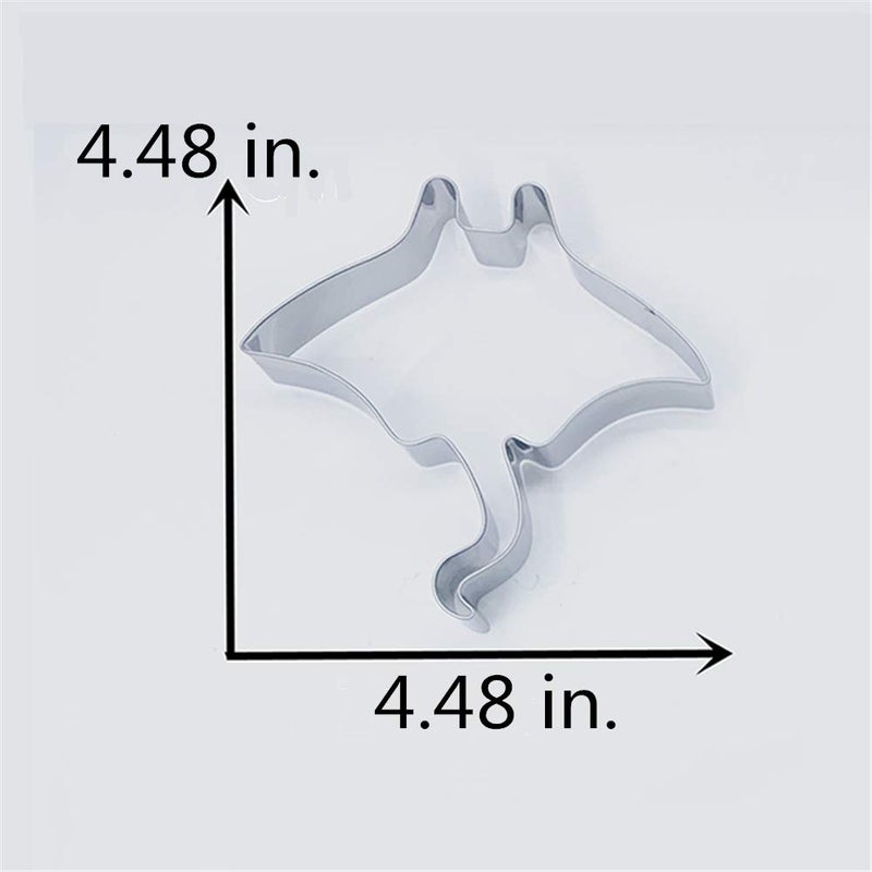 LILIAO Manta Cookie Cutter - 4.5 x 4.5 inches - Stainless Steel - Image 3